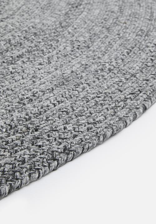 Sixth Floor - Outdoor/Indoor Braided Round Rug - Grey