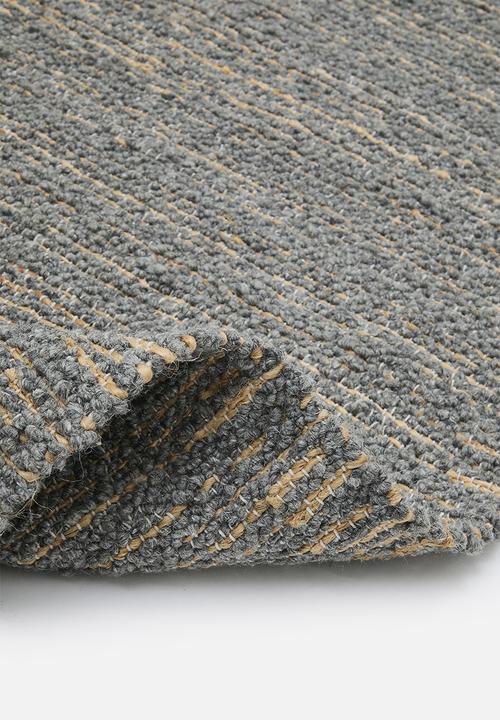Sixth Floor - Eris Handwoven Wool Jute Rug - Charcoal