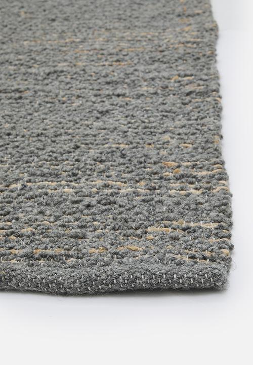 Sixth Floor - Eris Handwoven Wool Jute Rug - Charcoal