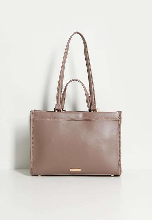 Anne Klein - Exclusive Double Handle Bonded Tote Bag - Mink Tonal