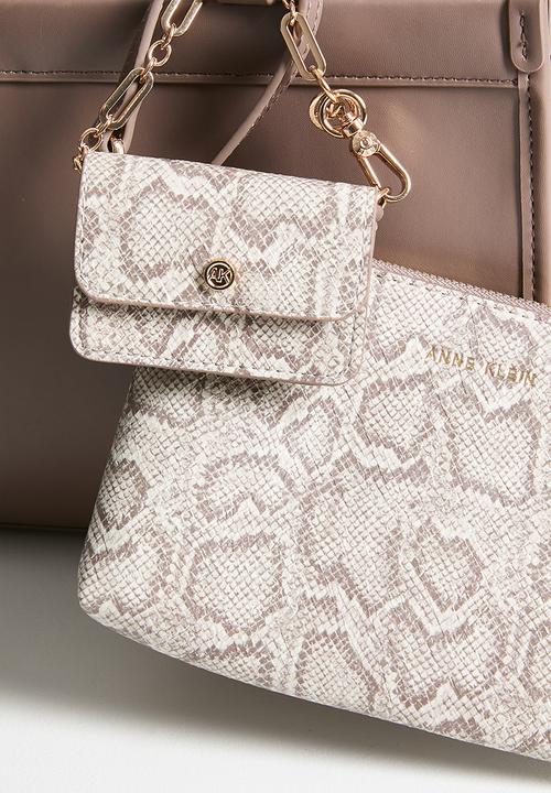 Anne Klein - Exclusive Double Handle Bonded Tote Bag - Mink Tonal