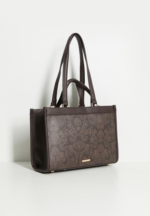 Anne Klein - Exclusive Double Handle Bonded Tote Bag - Espresso