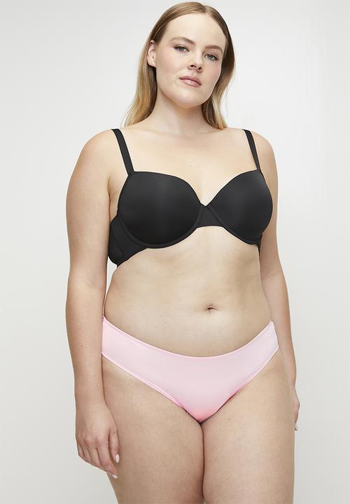 DORINA - Plus willa-2pp brief - black/pink