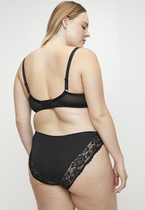 DORINA - Plus willa-2pp brief - black/pink