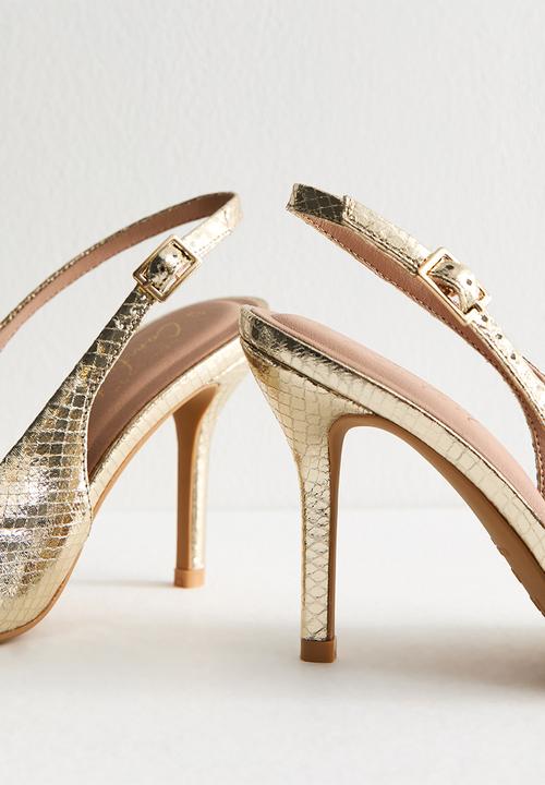 New Look - C Tall slingback heel - gold