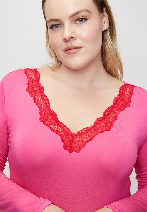 DORINA - Plus origins top_bottom - pink/pink