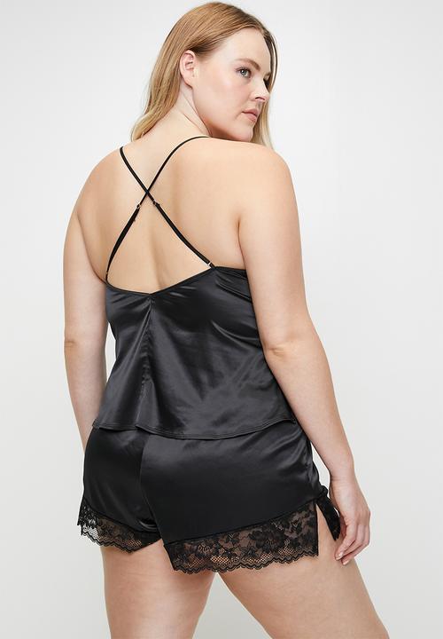 DORINA - Lyra-satin camisole - black