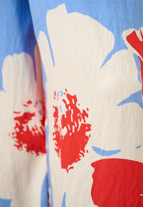 Me&B - Soft Printed Pants in Midnight Poppy - Blue