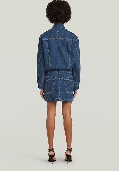 G-STAR - Jacket dress l\s wmn - Antique faded sentry blue