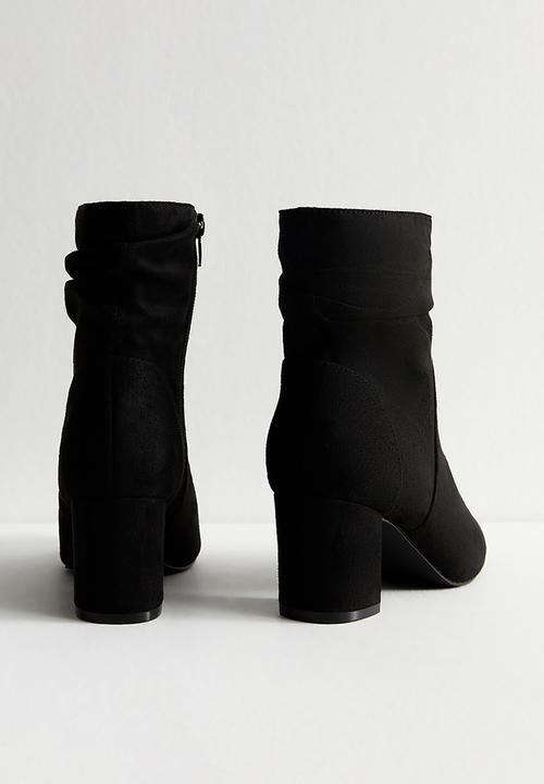 New Look - Duck ruched boot - black