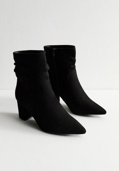 New Look - Duck ruched boot - black