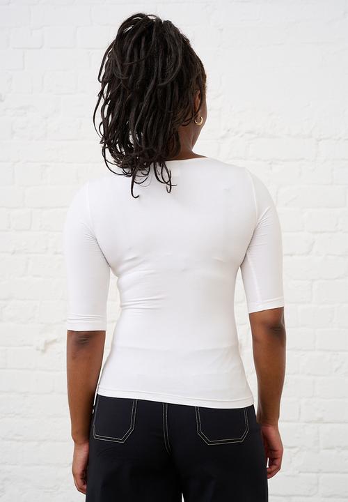 Me&B - Boat Neck Essential Top - Milk
