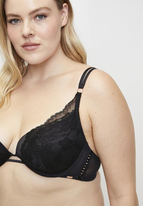 DORINA - Lyra-satin light padded plunge - black
