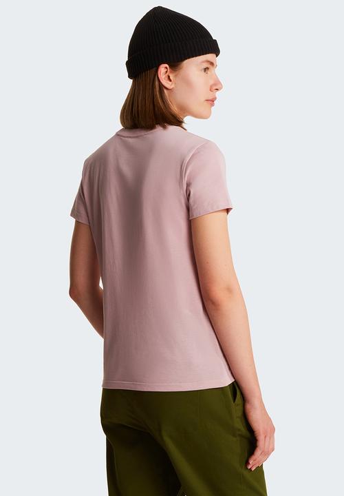 The North Face - W Evolution Simple Dome Slim Short Sleeve Tee - Metal Pink