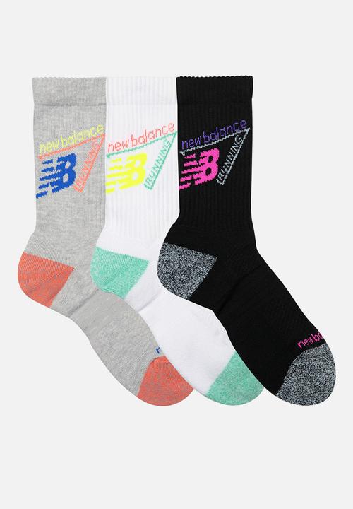 New Balance  - Active Graphic Crew Sock 3Pk - Assorted