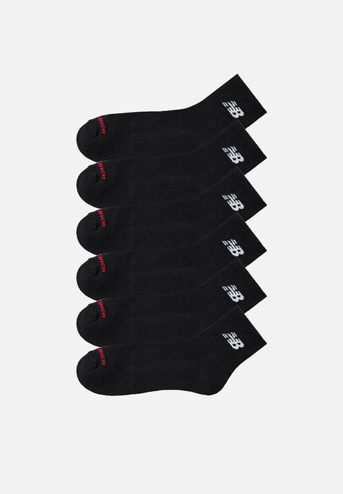 New Balance  - Everyday Ankle Sock 6Pk - Black