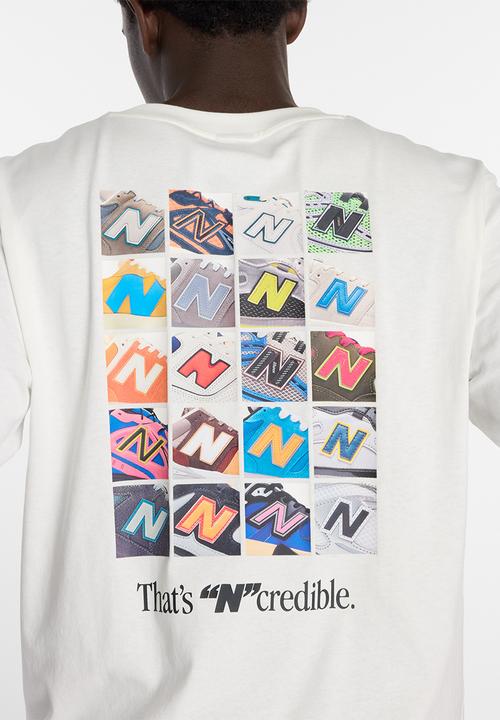 New Balance  - NB Athletics Celebrated Icons  Collage Tee - White