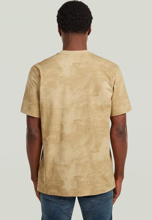 G-STAR - Aop R T - Cream Archival Texture