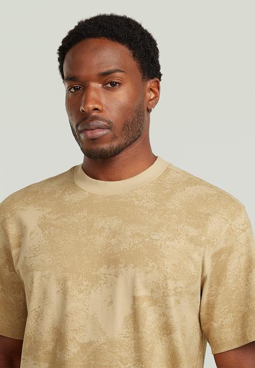 G-STAR - Aop R T - Cream Archival Texture