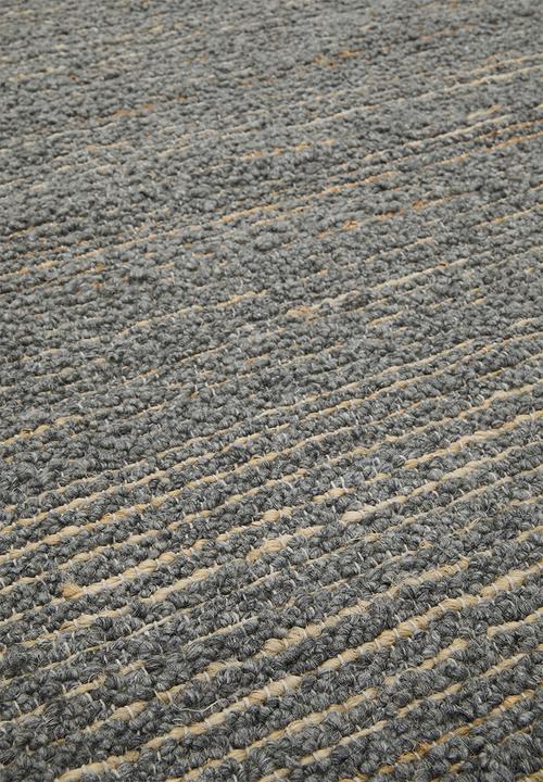 Sixth Floor - Eris Round Handwoven Wool & Jute Rug - Charcoal
