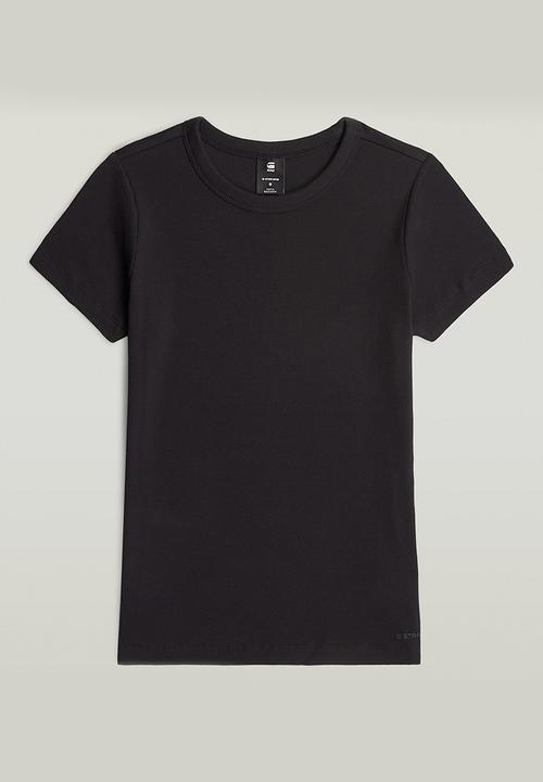 G-STAR - Slim rib r t wmn - Dk black
