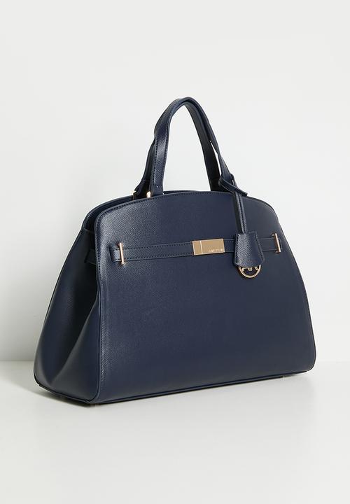 Anne Klein - Exclusive Large Satchel With Detachable Strap Bag- Navy