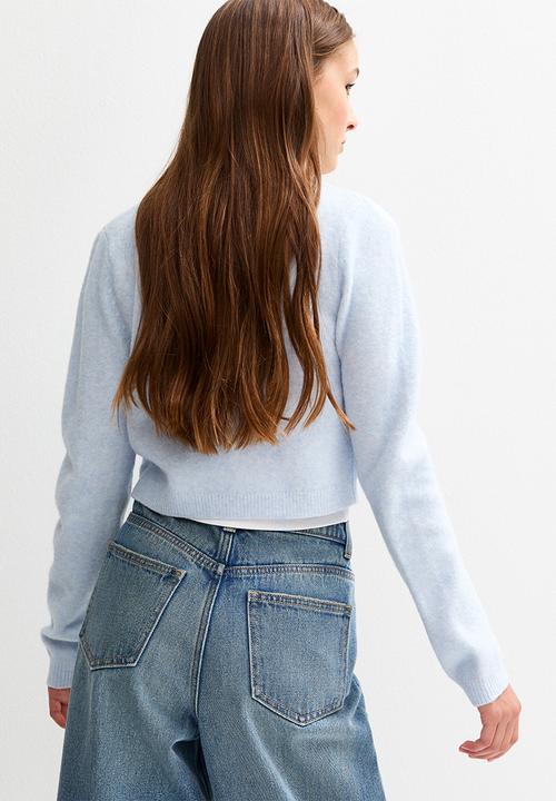 New Look - Tie front cardigan -lt blue