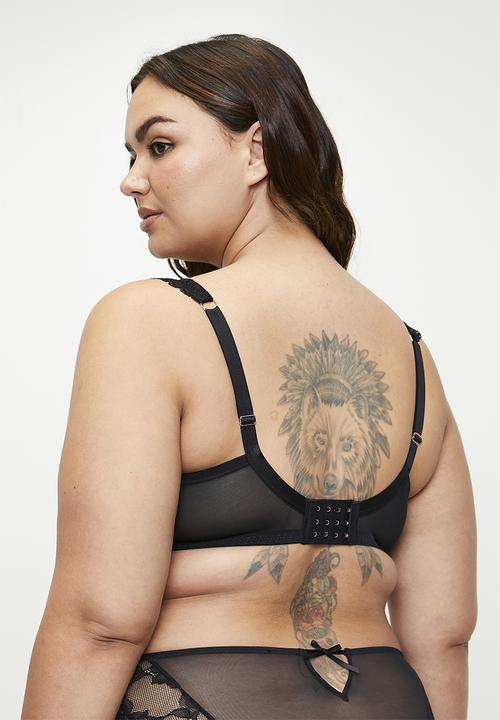 DORINA - Lyra-satin non padded wired bra - black