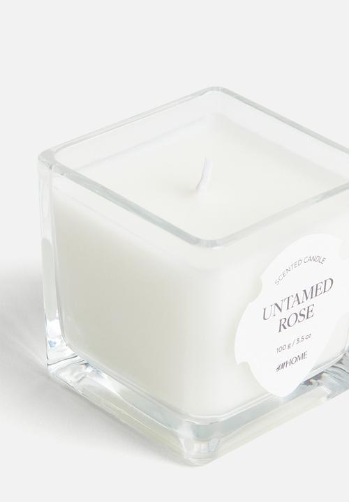 H&M - Small scented candle in glass holder - untamed rose
