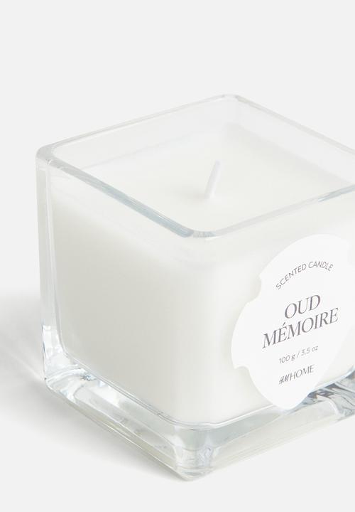 H&M - Small scented candle in glass holder - oud mémoire