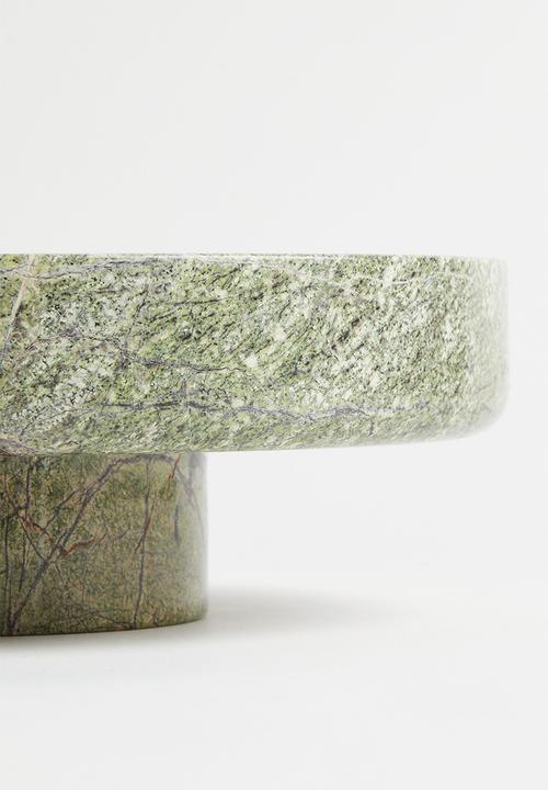 H&M - Footed marble serving bowl - green