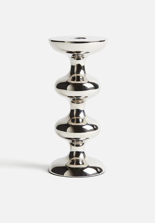 H&M - Metal candle holder - silver-coloured