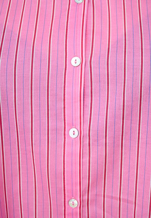 Me&B - Plus Bellow Sleeve Shirt Stripe - Pink
