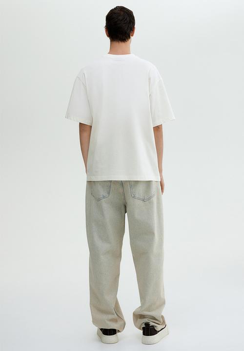 H&M - Loose fit printed t-shirt - cream listener
