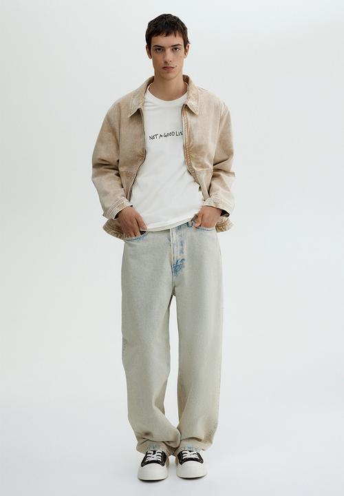 H&M - Loose fit printed t-shirt - cream listener