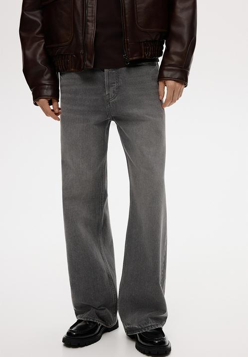H&M - Loose straight jeans - dark grey