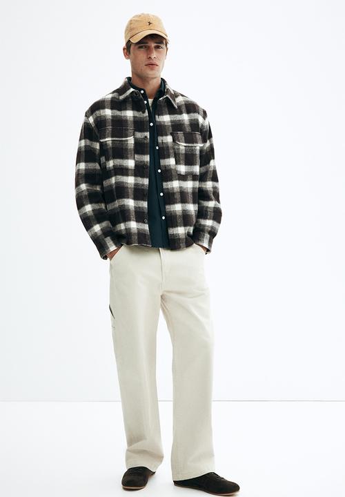 H&M - Regular fit flannel overshirt - brown checked