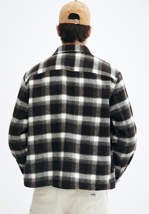H&M - Regular fit flannel overshirt - brown checked