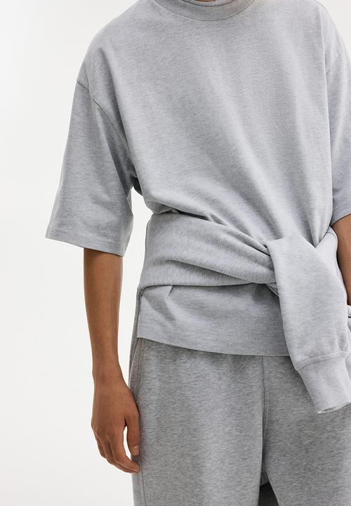 H&M - Oversized fit t-shirt - grey marl 