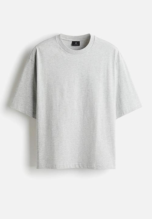 H&M - Oversized fit t-shirt - grey marl 