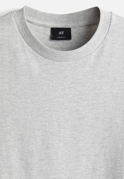 H&M - Oversized fit t-shirt - grey marl 