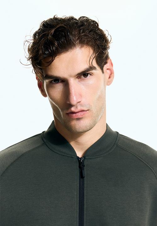H&M - Sports bomber jacket with drymove™ - dark dusty green