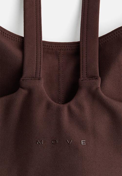 H&M - Medium support sports bra with softmove™ - warm brown
