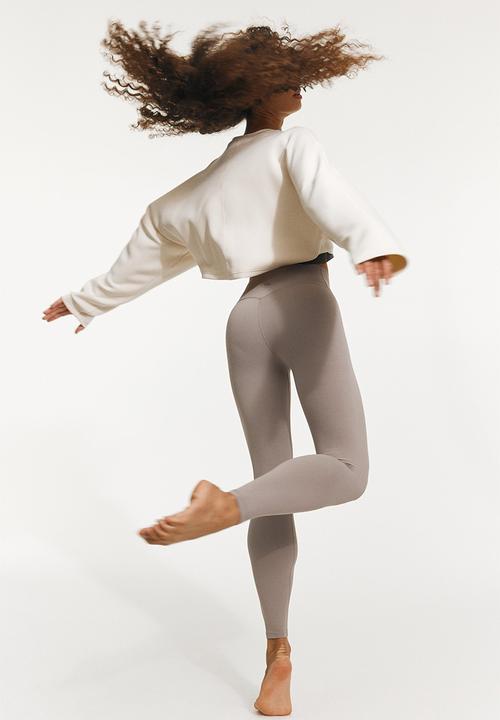 H&M - Yoga leggings with softmove™ lycra® - warm  grey