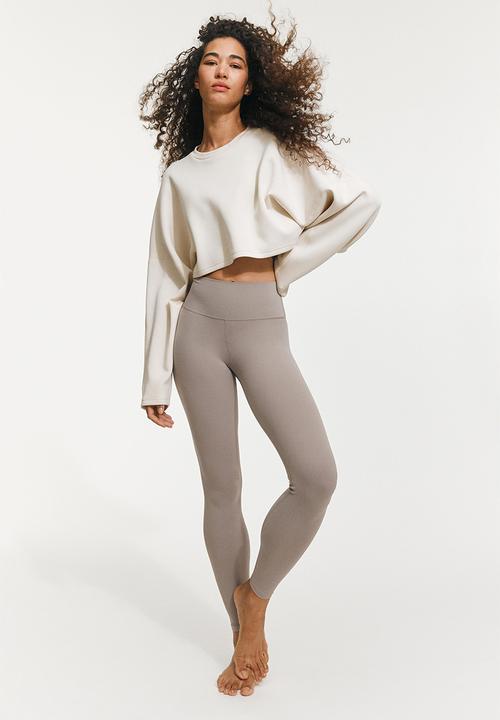 H&M - Yoga leggings with softmove™ lycra® - warm  grey