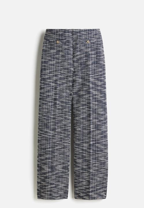 H&M - Wide trousers - navy blue marl