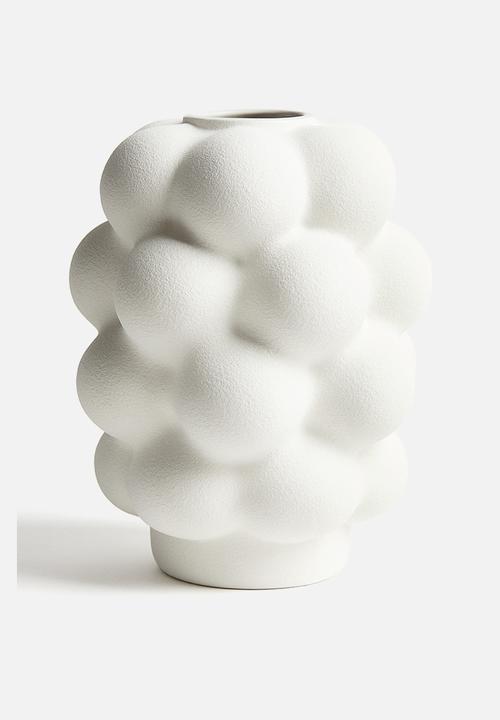 H&M - Large bubbly stoneware vase - white