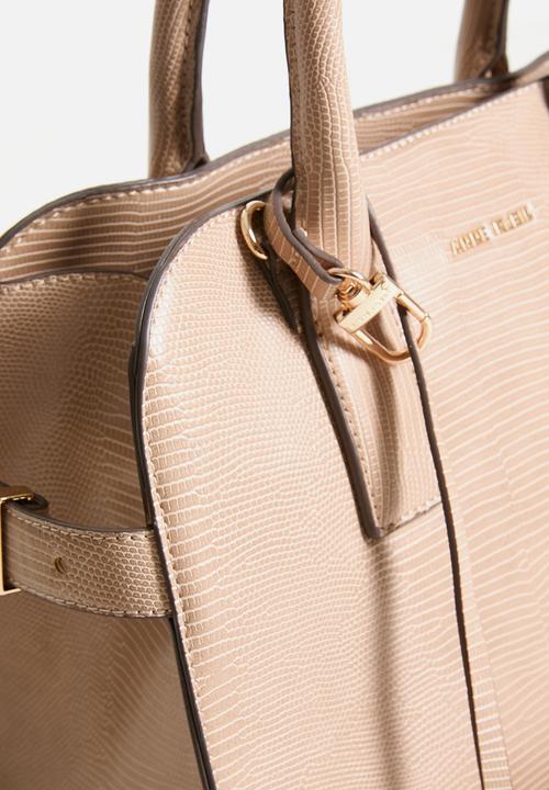 Anne Klein - Exclusive Small Curved Satchel With Detachable Strap Bag-Mocha