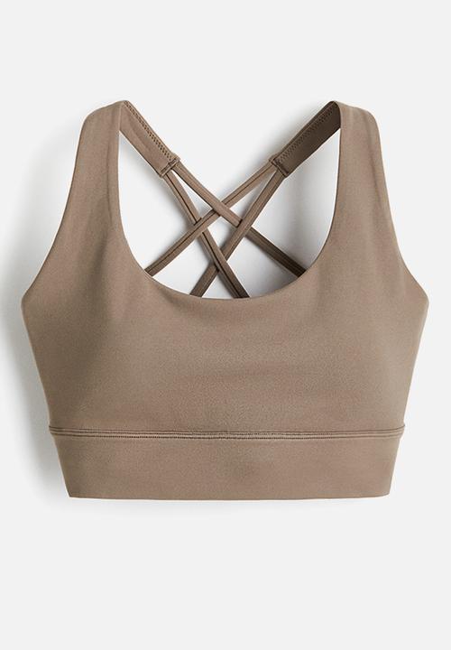 H&M - Medium support sports bra with softmove™ - dark beige