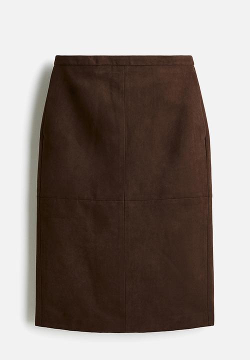 H&M - Pencil skirt - dark brown 